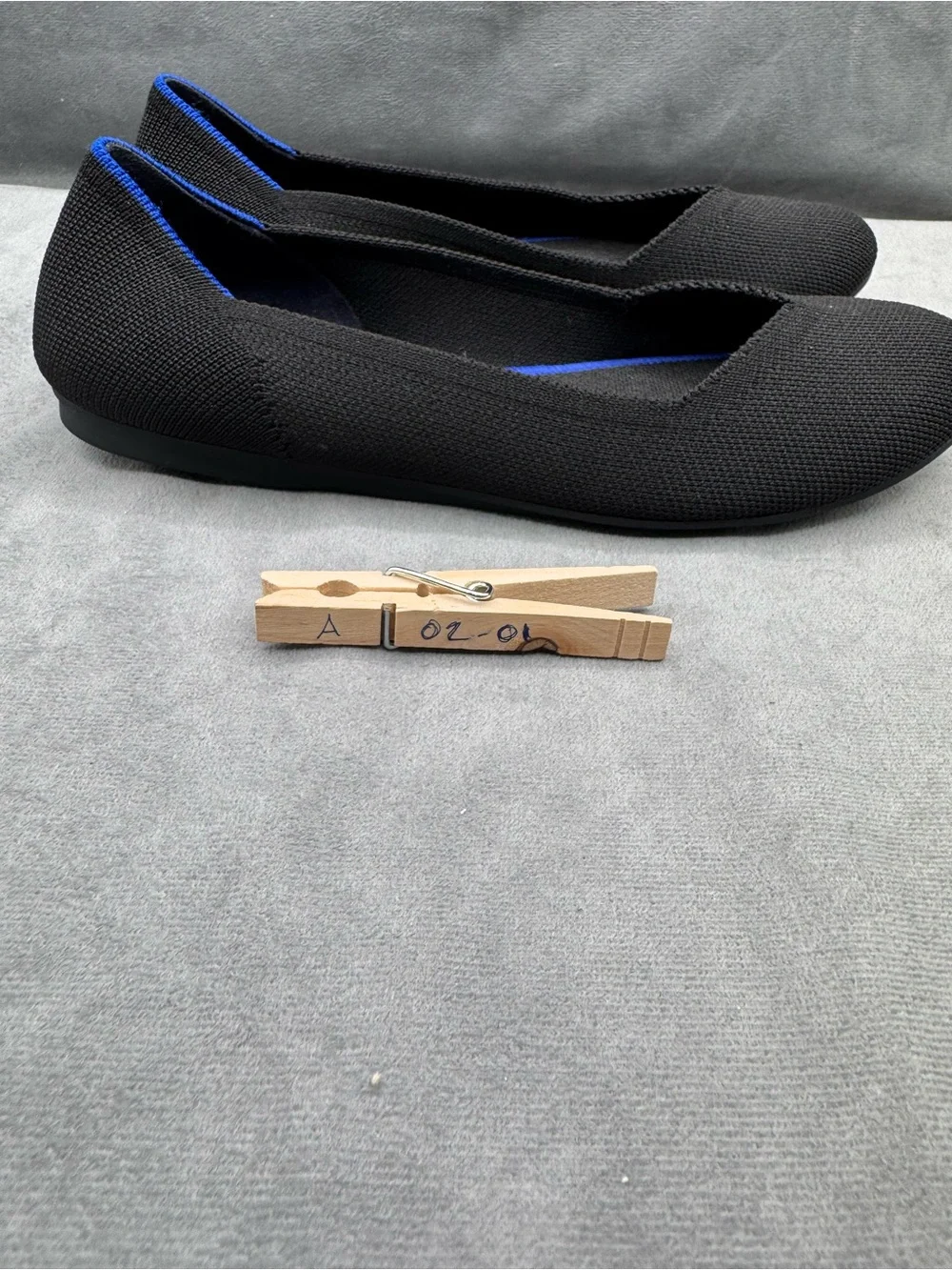 Rothy’s The Flat Ballet Flats Women’s Size 7.5 Black Round Toe Knit - Picture 14 of 14